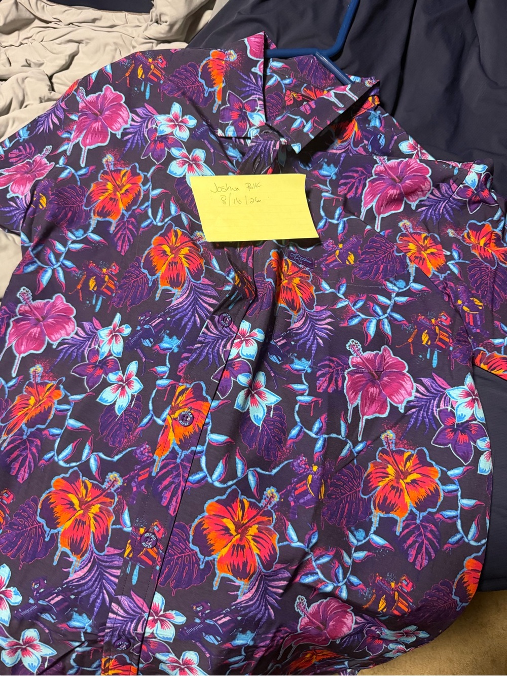 Retro Rifle Hawaiian Drip Purple XL